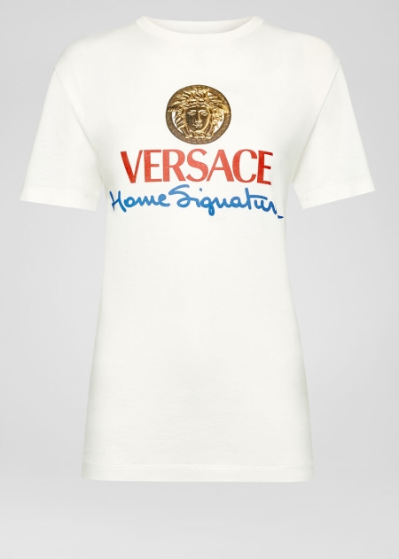 Tricouri Versace Home Signature Logo Dama | XOYNKRF-13